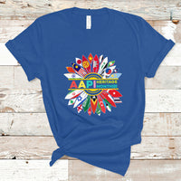 Asian American T Shirt Asian American And Pacific Islander Heritage Month Sunflower - Wonder Print Shop