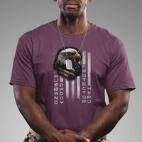 Husband Daddy Protector Hero US Veteran American Flag Eagle T Shirt - Wonder Print Shop