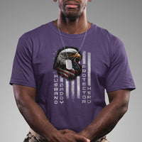 Husband Daddy Protector Hero US Veteran American Flag Eagle T Shirt - Wonder Print Shop