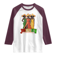 Juneteenth 1865 Raglan Shirt Beautiful Black Women Melanin