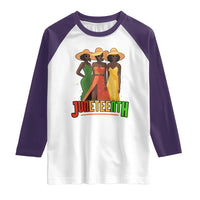 Juneteenth 1865 Raglan Shirt Beautiful Black Women Melanin