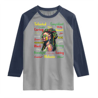 Melanin Locs Girl Raglan Shirt Dreadlock Black Pride African American