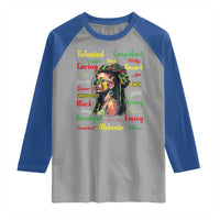 Melanin Locs Girl Raglan Shirt Dreadlock Black Pride African American