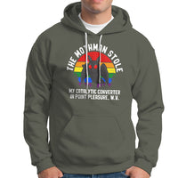 Funny Mothman Hoodie The Mothman Stole My Catalytic Converter In Point Cryptid - Wonder Print Shop