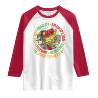 Juneteenth 1865 Raglan Shirt Freedom Justice Equality Emancipation Resilience Independence Day