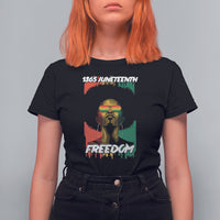 Juneteenth T Shirt For Women Juneteenth 1865 Freedom African Afro Melanin Women Dripping - Wonder Print Shop