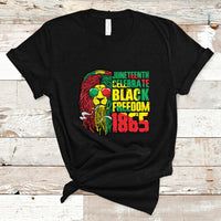 Juneteenth T Shirt Juneteenth Locs Hair Lion Celebrate Black Freedom 1865 - Wonder Print Shop