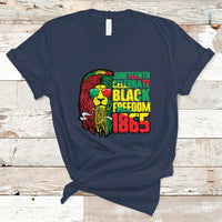 Juneteenth T Shirt Juneteenth Locs Hair Lion Celebrate Black Freedom 1865 - Wonder Print Shop