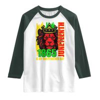 Juneteenth 1865 Is My Independence Day Raglan Shirt Freedom Lion King