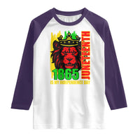 Juneteenth 1865 Is My Independence Day Raglan Shirt Freedom Lion King