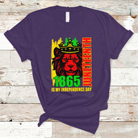 Juneteenth T Shirt Cool Lion Juneteenth 1865 Is My Independence Day King - Wonder Print Shop