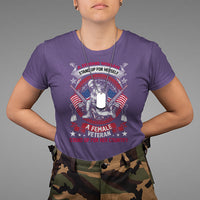 A Strong Woman A Female Veteran Stands For Her Country Patriotic T-Shirt, Woman Veteran Shirt, Patriotic Shirt, US Military Shirt T Shirt - Wonder Print Shop