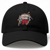 Dream Team 76 Founding Fathers Playing Basketball Baseball Cap Funny George Washington Abraham Lincoln Patriotic Sports Fan