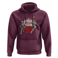 Dream Team 76 Founding Fathers Playing Basketball Hoodie Funny George Washington Abraham Lincoln Patriotic Sports Fan