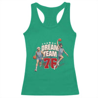 Dream Team 76 Founding Fathers Playing Basketball Racerback Tank Top Funny George Washington Abraham Lincoln Patriotic Sports Fan