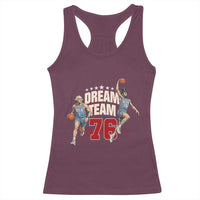 Dream Team 76 Founding Fathers Playing Basketball Racerback Tank Top Funny George Washington Abraham Lincoln Patriotic Sports Fan