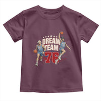 Dream Team 76 Founding Fathers Playing Basketball Toddler T Shirt Funny George Washington Abraham Lincoln Patriotic Sports Fan