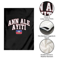 Ann Ale Ayiti Collegiate Athletic Sport Style Garden Flag Let's Go Haiti Haitian Flag and Coat of Arms Pride