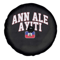Ann Ale Ayiti Collegiate Athletic Sport Style Spare Tire Cover Let's Go Haiti Haitian Flag and Coat of Arms Pride