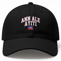 Ann Ale Ayiti Collegiate Athletic Sport Style Baseball Cap Let's Go Haiti Haitian Flag and Coat of Arms Pride