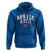 Ann Ale Ayiti Collegiate Athletic Sport Style Hoodie Let's Go Haiti Haitian Flag and Coat of Arms Pride