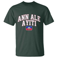 Ann Ale Ayiti Collegiate Athletic Sport Style T Shirt Let's Go Haiti Haitian Flag and Coat of Arms Pride