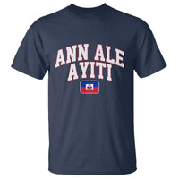 Ann Ale Ayiti Collegiate Athletic Sport Style T Shirt Let's Go Haiti Haitian Flag and Coat of Arms Pride