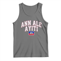 Ann Ale Ayiti Collegiate Athletic Sport Style Tank Top Let's Go Haiti Haitian Flag and Coat of Arms Pride