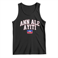 Ann Ale Ayiti Collegiate Athletic Sport Style Tank Top Let's Go Haiti Haitian Flag and Coat of Arms Pride