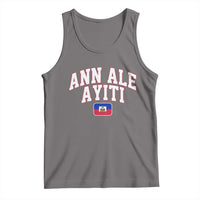 Ann Ale Ayiti Collegiate Athletic Sport Style Tank Top Let's Go Haiti Haitian Flag and Coat of Arms Pride
