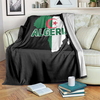 Algeria Algerian Pride Map of Africa Heritage Graphic Throw Blanket Patriotic North African Roots National Flag
