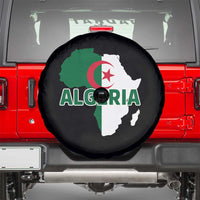 Algeria Algerian Pride Map of Africa Heritage Graphic Spare Tire Cover Patriotic North African Roots National Flag