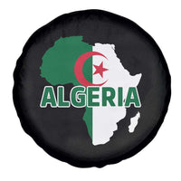Algeria Algerian Pride Map of Africa Heritage Graphic Spare Tire Cover Patriotic North African Roots National Flag
