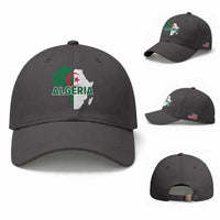 Algeria Algerian Pride Map of Africa Heritage Graphic Baseball Cap Patriotic North African Roots National Flag