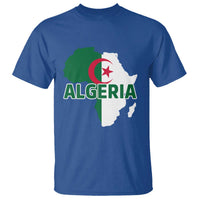 Algeria Algerian Pride Map of Africa Heritage Graphic T Shirt Patriotic North African Roots National Flag