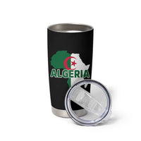 Algeria Algerian Pride Map of Africa Heritage Graphic Tumbler Cup Patriotic North African Roots National Flag
