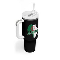 Algeria Algerian Pride Map of Africa Heritage Graphic Tumbler With Handle Patriotic North African Roots National Flag