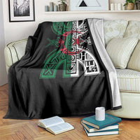 Algeria Amazigh Berber Yaz Symbol Algerian Flag Heritage Graphic Throw Blanket Traditional North African Tribal Culture Art
