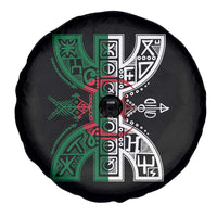 Algeria Amazigh Berber Yaz Symbol Algerian Flag Heritage Graphic Spare Tire Cover Traditional North African Tribal Culture Art