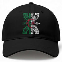 Algeria Amazigh Berber Yaz Symbol Algerian Flag Heritage Graphic Baseball Cap Traditional North African Tribal Culture Art