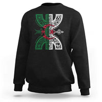 Algeria Amazigh Berber Yaz Symbol Algerian Flag Heritage Graphic Sweatshirt Traditional North African Tribal Culture Art