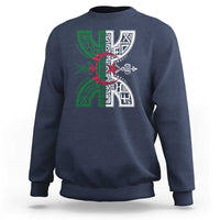 Algeria Amazigh Berber Yaz Symbol Algerian Flag Heritage Graphic Sweatshirt Traditional North African Tribal Culture Art
