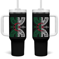 Algeria Amazigh Berber Yaz Symbol Algerian Flag Heritage Graphic Tumbler With Handle Traditional North African Tribal Culture Art