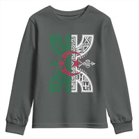 Algeria Amazigh Berber Yaz Symbol Algerian Flag Heritage Graphic Youth Sweatshirt Traditional North African Tribal Culture Art