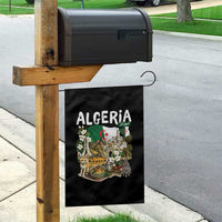 Algeria Algerian Culture and Landmarks Collage Graphic Garden Flag Proud Fennec Fox Heritage and Arabic Calligraphy