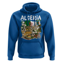 Algeria Algerian Culture and Landmarks Collage Graphic Hoodie Proud Fennec Fox Heritage and Arabic Calligraphy