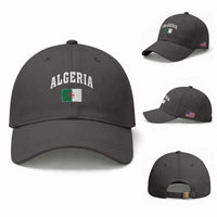 Classic Algeria Varsity Athletic Style Baseball Cap Proud Patriotic Algerian Flag