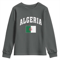 Classic Algeria Varsity Athletic Style Youth Sweatshirt Proud Patriotic Algerian Flag