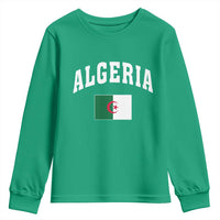 Classic Algeria Varsity Athletic Style Youth Sweatshirt Proud Patriotic Algerian Flag