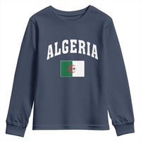 Classic Algeria Varsity Athletic Style Youth Sweatshirt Proud Patriotic Algerian Flag